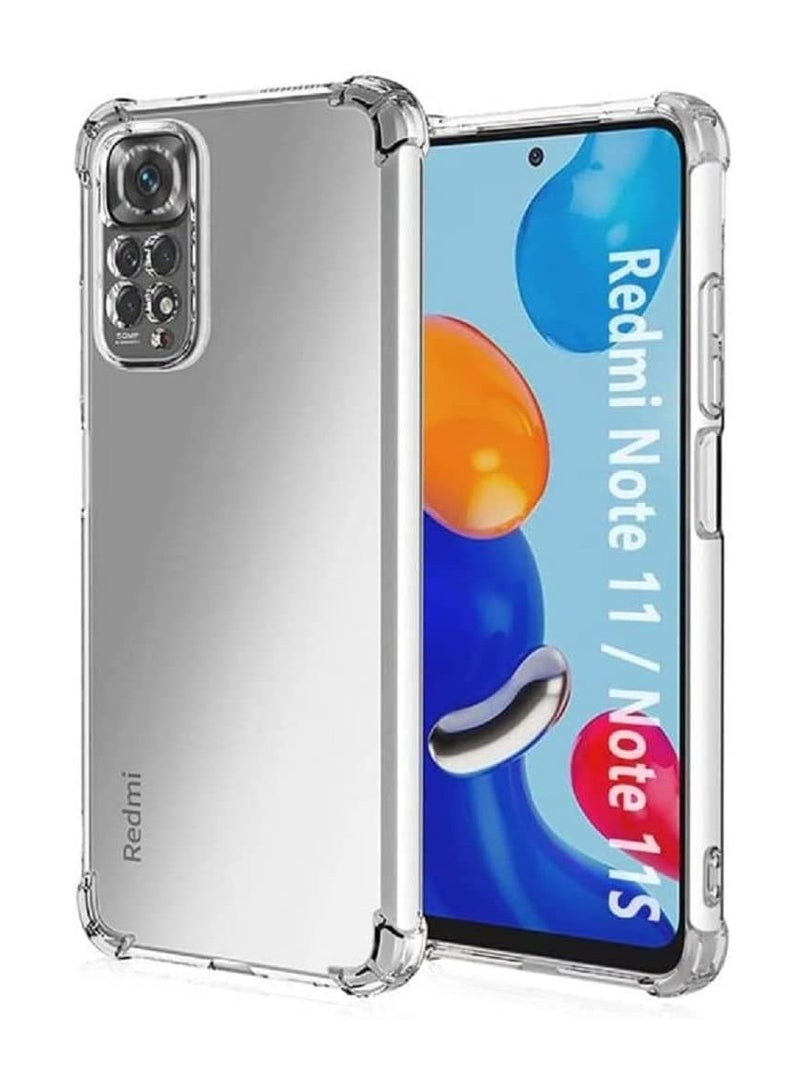 تين تك جراب شفاف مضاد للصدمات لموبايل شاومي ريدمي نوت 11 اس /Xiaomi Redmi Note 11s  بتصميم رائع عالي الجودة وحماية قصوى من تين تك - شفاف - Image 1