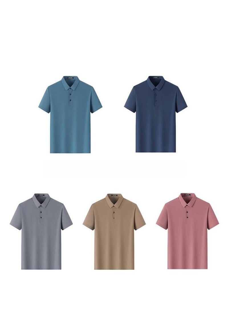 AOKANG Men's Elastic Breathable Short Sleeve Polo - Image 3