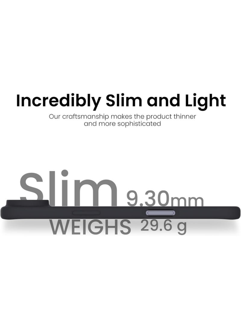 Aookay Compatible with iPhone Air Case, Silky and Soft Touch Series Premium Soft Liquid Silicone Rubber Full-Body Protective Bumper Case for iPhone Air (Black) - Image 5