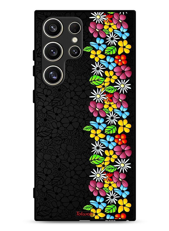 Tolwak Samsung Galaxy S24 Ultra 5G Protective Case Cover Flowers Line - Image 1