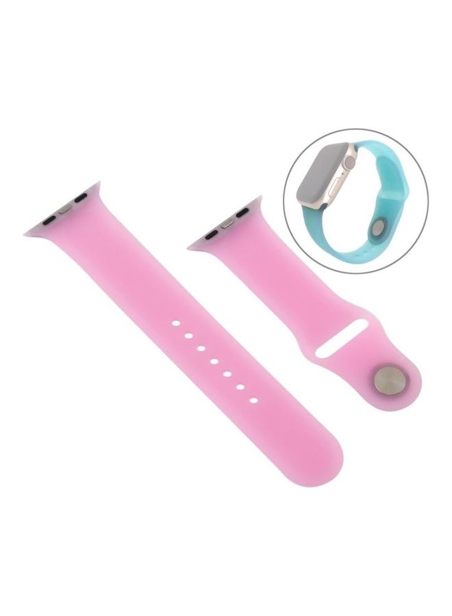 NIBEMINENT Replacement Strap For Apple Watch Series 6/SE/5/4 44mm And 3/2/1 42mm Pink  - Image 1