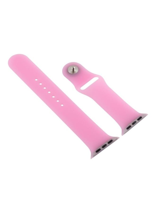 NIBEMINENT Replacement Strap For Apple Watch Series 6/SE/5/4 44mm And 3/2/1 42mm Pink  - Image 3