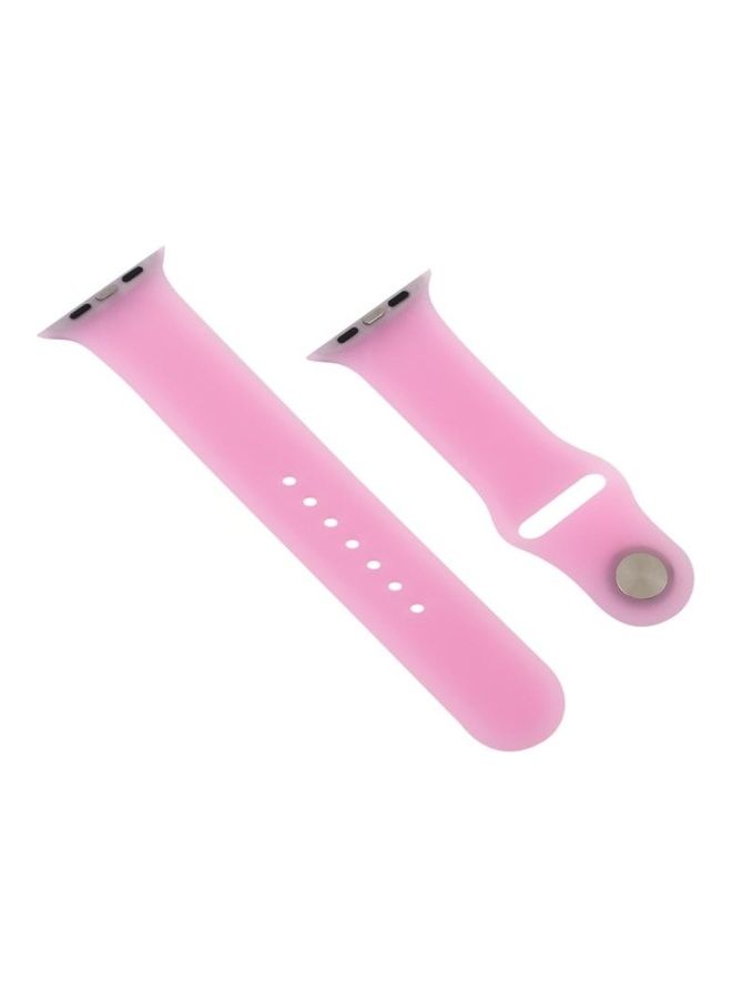 NIBEMINENT Replacement Strap For Apple Watch Series 6/SE/5/4 44mm And 3/2/1 42mm Pink  - Image 2