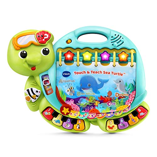 VTech Touch and Teach Sea Turtle Interactive Learning Book, Green - Image 1