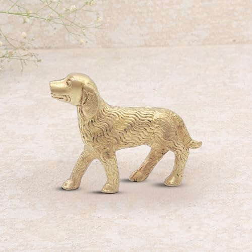 TORPPEZA Brass Animal Dog Sculpture Statue Handcrafted Decorative Showpiece Idol for Home, Office Décor (Size : 6.5cm Height | Weight : 98gm Approxe) - Image 3