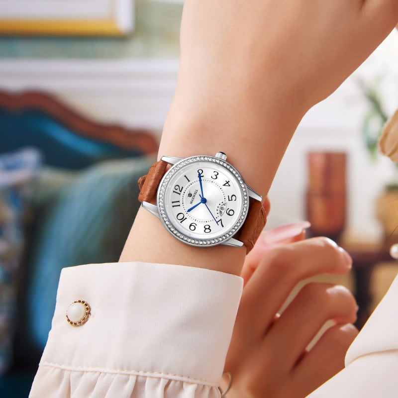 ماكسويل مكسويل ساعه جلد نسائي الاصليه تصميم ماركات