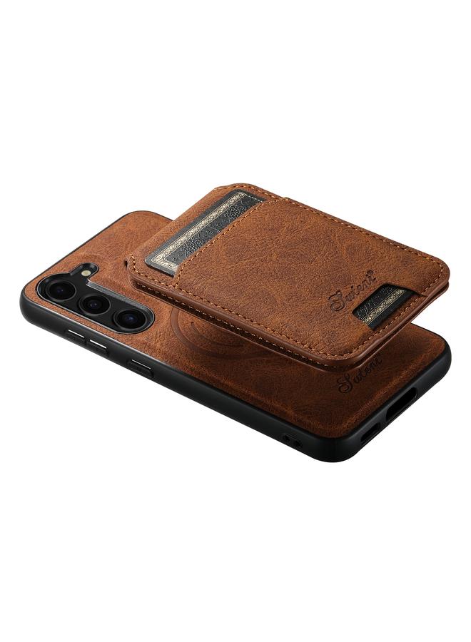 Suteni Case For Samsung Galaxy S24+ 5G H16 Litchi Texture Leather Detachable Wallet Back Phone Case - Image 5