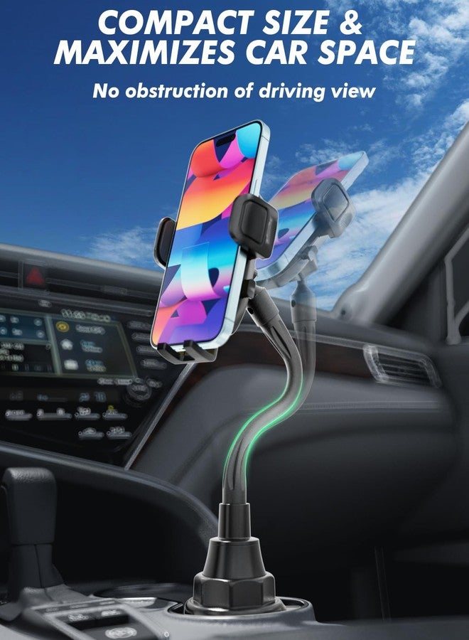 ANCHOM Cup Phone Holder for Car, Upgraded Car Phone Mount with Expandable Base, Compatible with iPhone Samsung All 4.0-7.0 inches Phones - Image 2