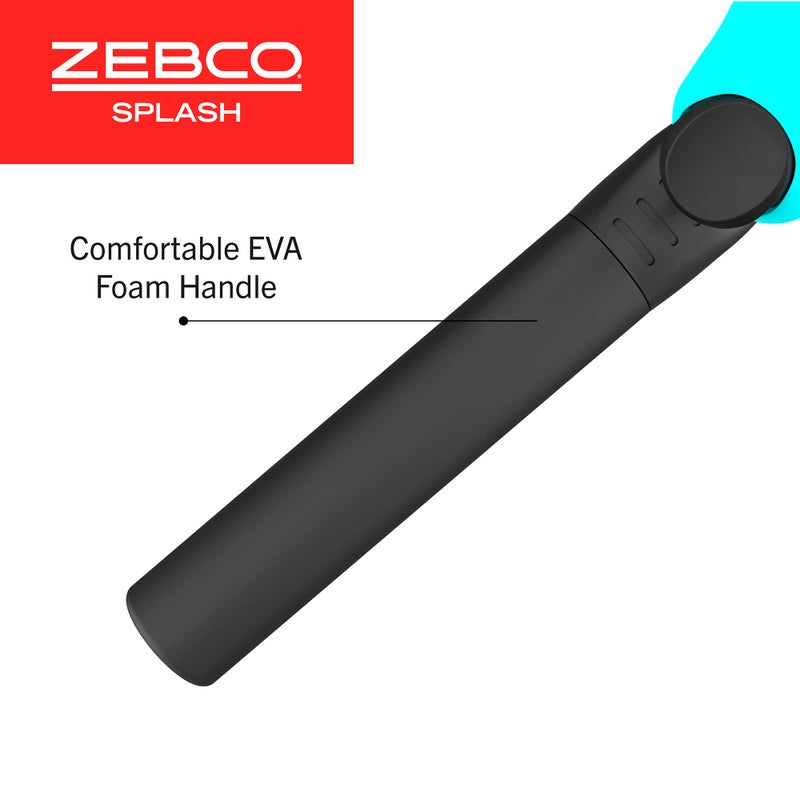 Zebco مجموعة صنارة الصيد وزرابطة زيبكو للأطفال سبلش جونيور، صنارة صيد بطول 4 أقدام، قطعتين، بكرة حجم 20، استرجاع باليد اليمنى، مسبقة التحميل بخط كاجون بوزن 6 باوند، زرقاء - Image 5