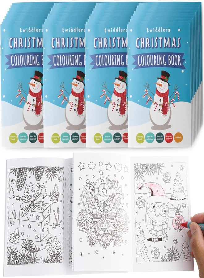 THE TWIDDLERS - 36 Pack Christmas Coloring Books for Kids Age 3+, Stocking Party Bag Fillers, Bulk Coloring Book Party Favor, Classroom Activity Books - Santa Claus, Reindeer, Snowman - Image 1