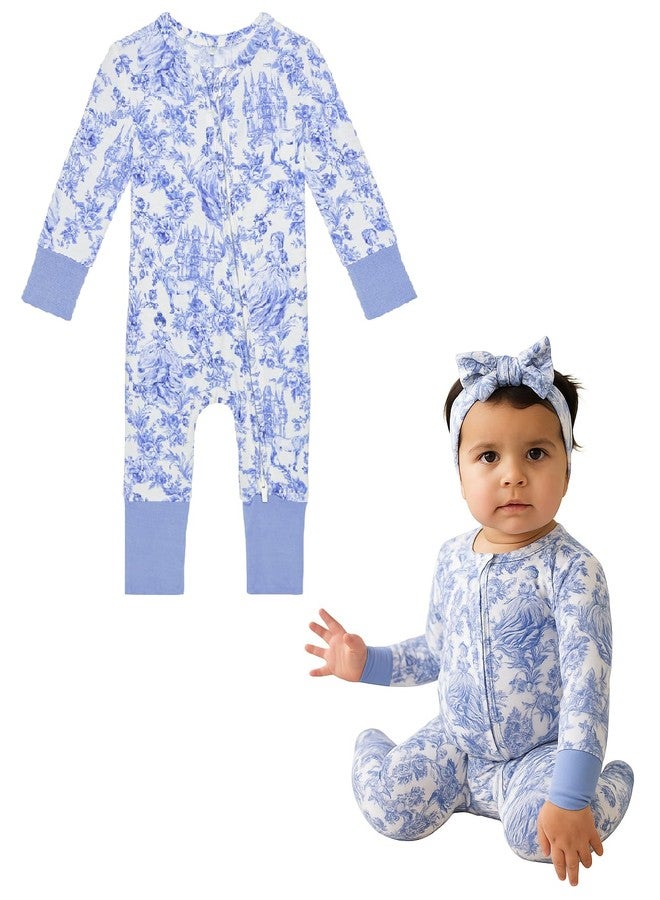 Posh Peanut Convertible Baby Sleepers - Girls Footless Baby Pajamas with 2 Way Zipper for Easy Diaper Changes - Briar, 3-6 Months - Image 1