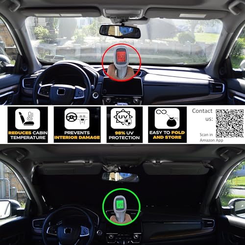 A1 Shades Sunshades Window Sunshade for car Sun Shade Windshield car Windshield Sun Shade Shades for Front Automotive Windows Sun Visor (XL) - Image 2