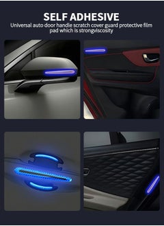 GROIC 8PCS Car Handle Cup Protector Reflective Stickers, 3D Carbon Fiber Door Bowl Paint Scratch Protective Film,Car Door Handle Door Bowl Protection Guards Trim Stickers,Automobile Decoration  - Image 5