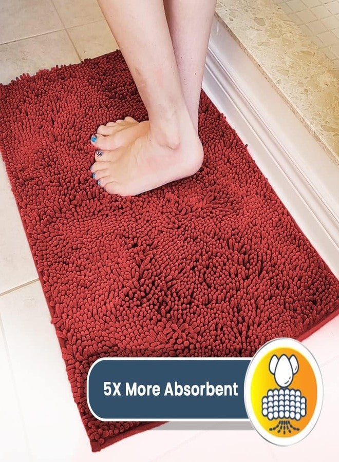 Muddy Mat سجادة Muddy Mat® الحمراء متوسطة الحجم (30 × 19 بوصة) - كما شاهدتموها على التلفزيون - سجادة باب من الألياف الدقيقة عالية الامتصاص، سجادة حمام، وسجادة للحيوانات الأليفة، مانعة للانزلاق، سميكة وقابلة للغسل، ناعمة من الشنيل، مناسبة للمطبخ والحمام وغرفة النوم، للاستخدام الداخلي والخارجي - Image 4