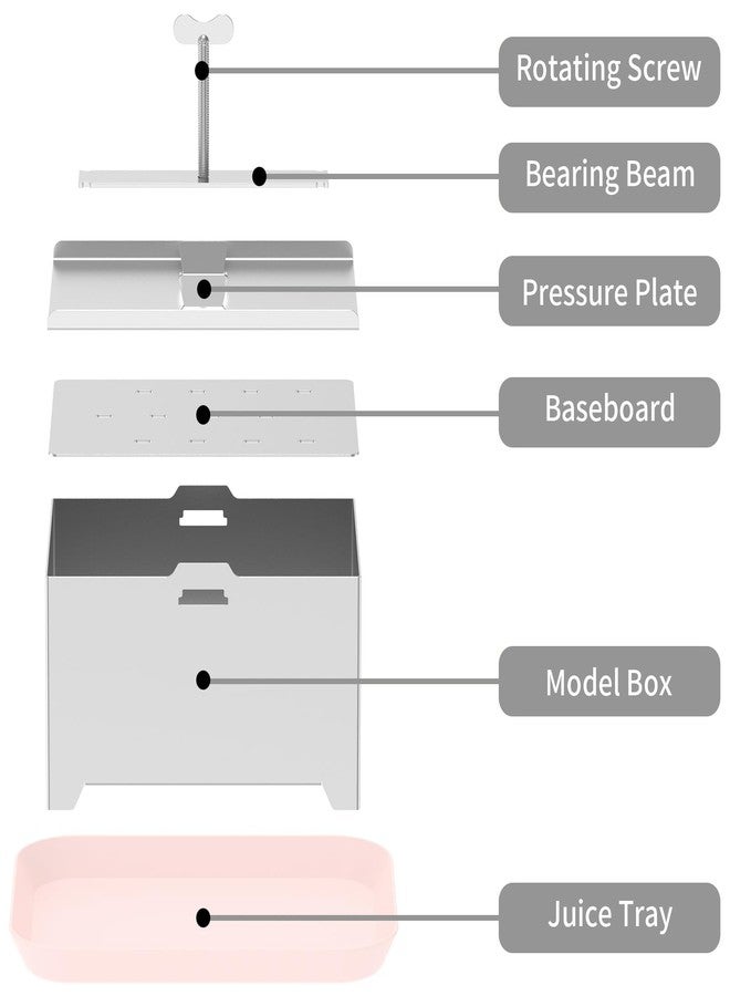 YIHAOSSING Tofu Press, SUS304 Paneer Maker with Presser Towel and Drip Tray, Fast Water Removal ，Stainless Steel Texture,Versatile for paneer and Chees e Press - Image 3