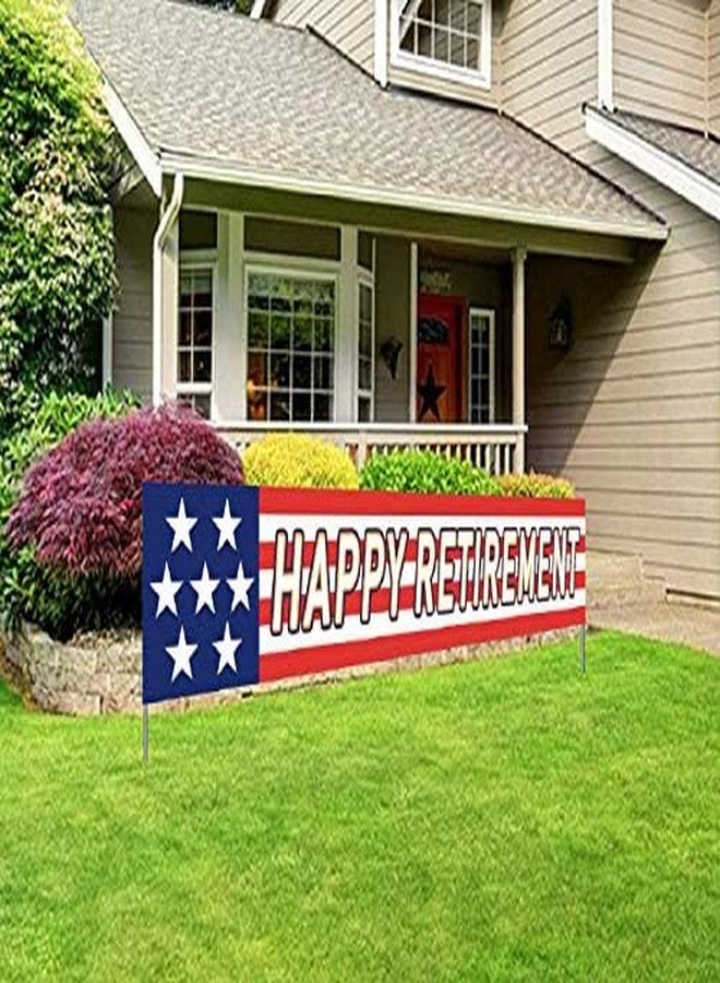 Silvima Military Retirement Banner, Army Navy Air Force Marine Corps Police Happy Retirement Party Sign - Image 2
