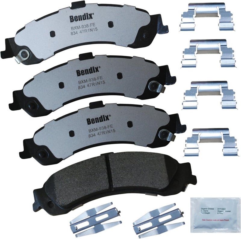 Bendix Fleet Metlok MKD834FM Semi-Metallic Rear Brake Pads for Select Models Cadillac Escalade, Escalade ESV, EXT, Chevrolet Avalanche 1500, Silverado Suburban Tahoe, GMC Sierra Yukon, Yukon XL 1500 - Image 1