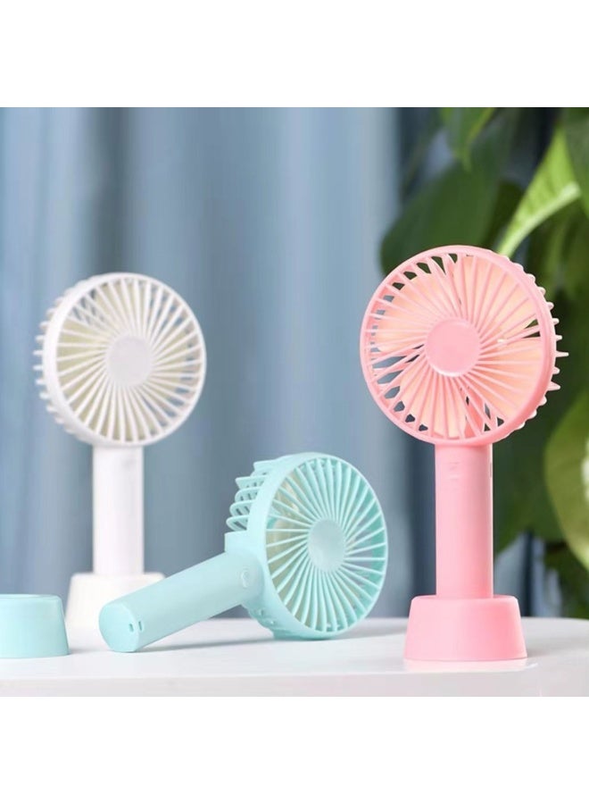 مروحة جيب محمولة صغيرة (300mAh) تعمل بالبطارية بسرعة قابلة للتعديل وقابلة لاعادة الشحن بمنفذ USB مع قاعدة للاطفال والبنات والنساء والرجال والسفر في الاماكن المغلقة والمفتوحة - Image 3