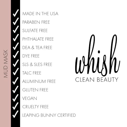 Whish Mud Mask with Bakuchiol - Natural Retinol Alternative Clay Mask - Pore Minimizing & Acne Treatment for Oily, Dry Skin - Hydrating Skincare Mask - Paraben & Sulfate Free - 2 fl oz - Image 3