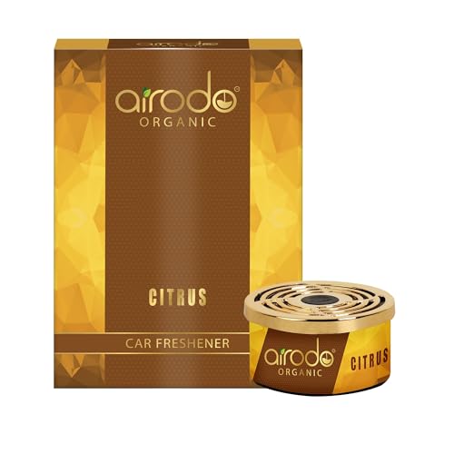 Airodo One Citrus Organic Air Freshener, Strong Fiber Air Freshener to Freshen'up Your Air -,Air Accessories interior air fresheners and fresheners (50g with 2 Refill) - Image 2