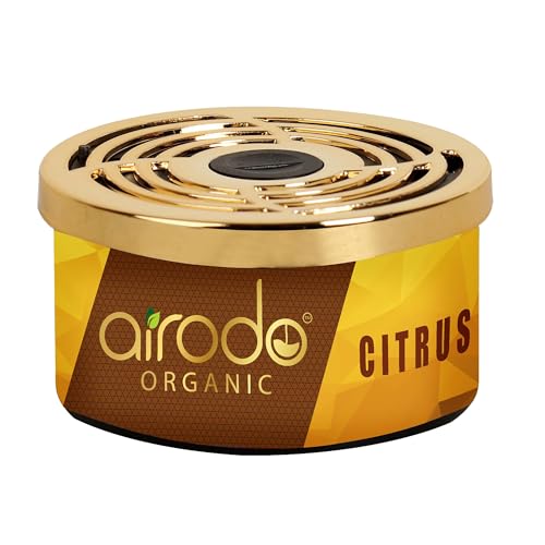 Airodo One Citrus Organic Air Freshener, Strong Fiber Air Freshener to Freshen'up Your Air -,Air Accessories interior air fresheners and fresheners (50g with 2 Refill) - Image 1