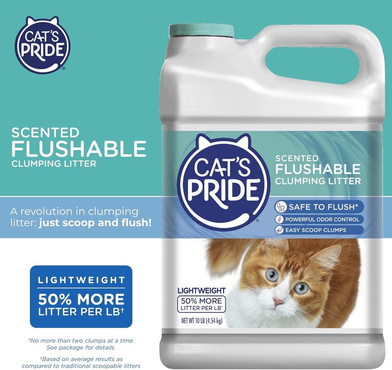 Cat`s Pride رمل خفيف الوزن متكتل: قابل للشطف - تحكم قوي في الروائح - معطر، 10 أرطال - Image 2