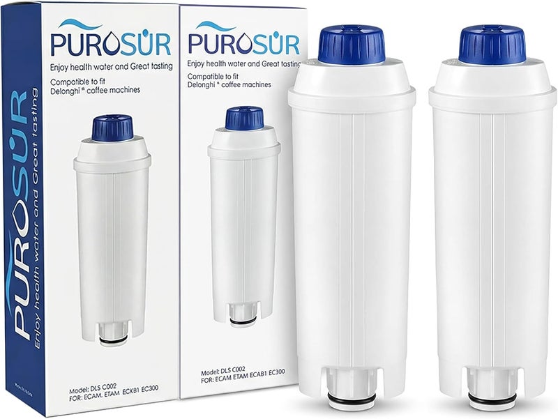 PUROSUR Compatible De'Longhi 5513292811 Water Filter for DELONGHI De'Longhi DLS C002 CFL-950 / SER3017 (Pack of 2) - Image 1