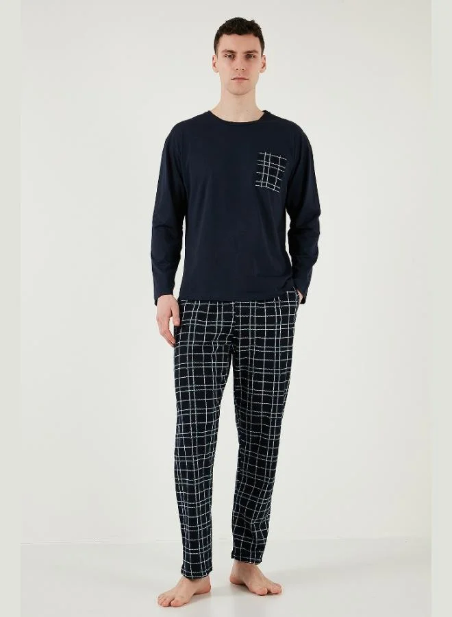 Buratti  Buratti Plaid Pocket Elastic Waist 100% Cotton Regular Fit Pajama Set Men's PAJAMAS SET 6572001 for Men | Best Price UAE