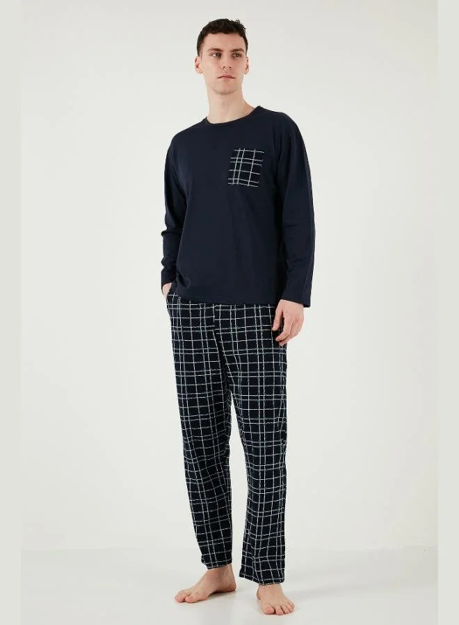 Buratti  Buratti Plaid Pocket Elastic Waist 100% Cotton Regular Fit Pajama Set Men's PAJAMAS SET 6572001 for Men | Best Price UAE