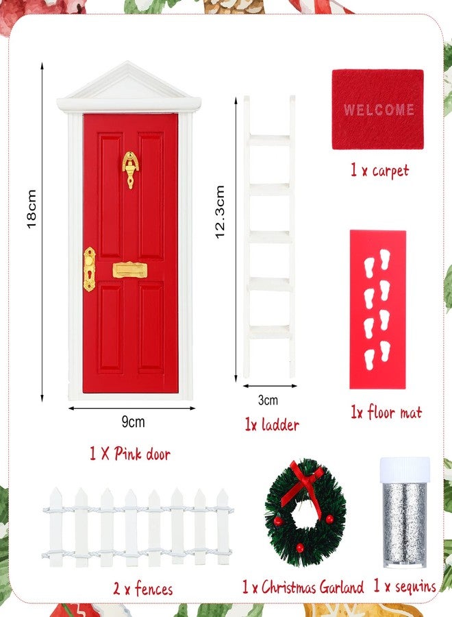 Zhanmai Tooth Fairy Door Kit Mini Wooden Tooth Fairy Door with Accessories Fairy Tale Education Learning Toy for Girls Dollhouse Mini Garden Festive Decoration DIY Craft Activities - Image 2