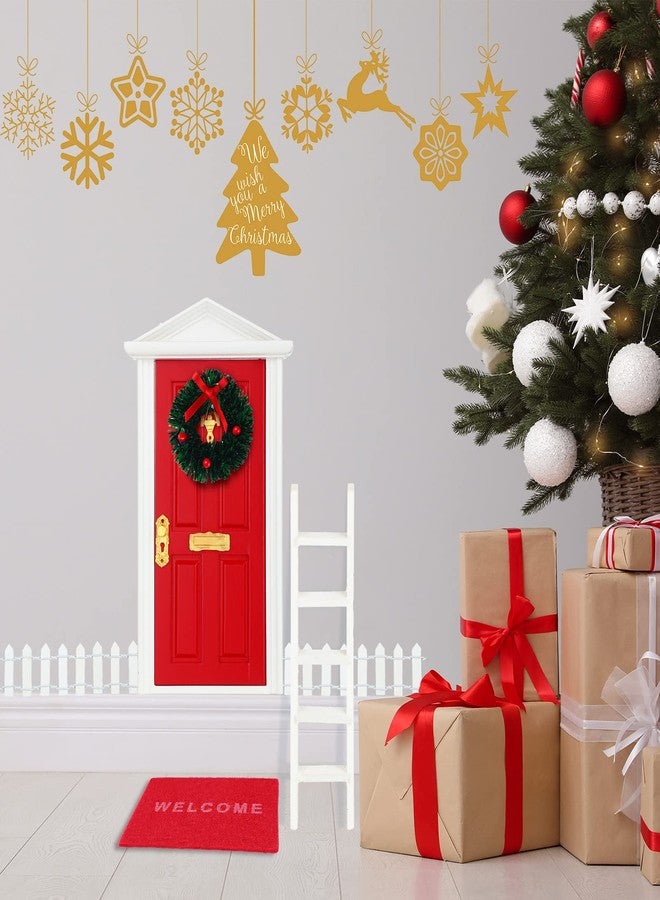 Zhanmai Tooth Fairy Door Kit Mini Wooden Tooth Fairy Door with Accessories Fairy Tale Education Learning Toy for Girls Dollhouse Mini Garden Festive Decoration DIY Craft Activities - Image 4