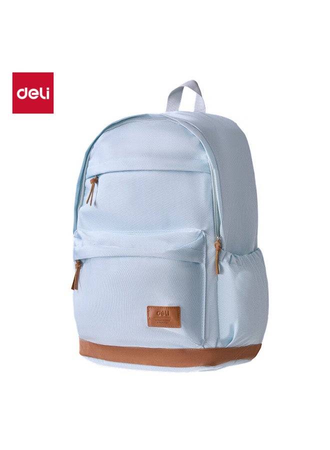 Deli Simple Lightweight Backpack For Middle School, High School And College Students, Large Capacity Fashionable Casual Backpack For Boys And Girls, Light Blue - Image 2