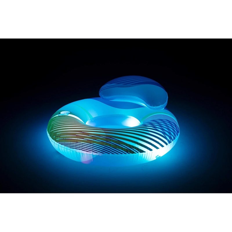 بست واي عوامة بمسند مع اضواء 118x117 قابلة للنفخ - 43252 - Image 4