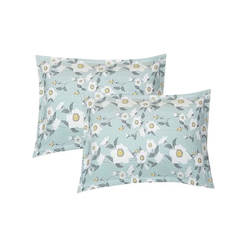 Status Contract -Cotton Feel Double Bedsheet with 2 Pillow Covers for Bed Room, Home, Hotel-120 GSM (Light Blue) - Image 4