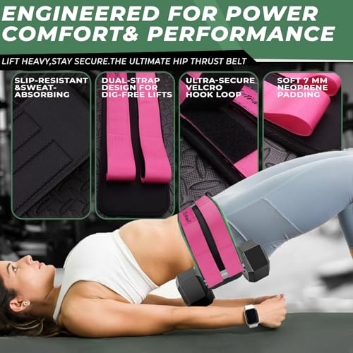 Zytrant Hip Thrust Barbell Pad Belt for Gym, Fitness Booty Support Cushion for Squats and Pilates - Image 2
