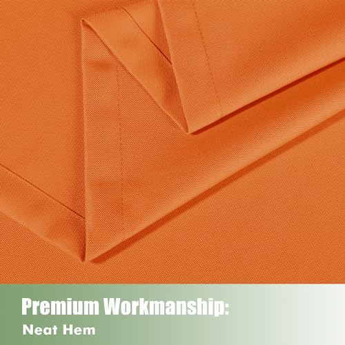 HolidayIdeas Outdoor Curtains for Patio Waterproof, 6 Panels - 54x95 Inches - Weatherproof Privacy Outsides Curtains for Cabana Porch Pergola, Sunlight & UV Blocking (Mecca Orange, Grommet Top) - Image 5