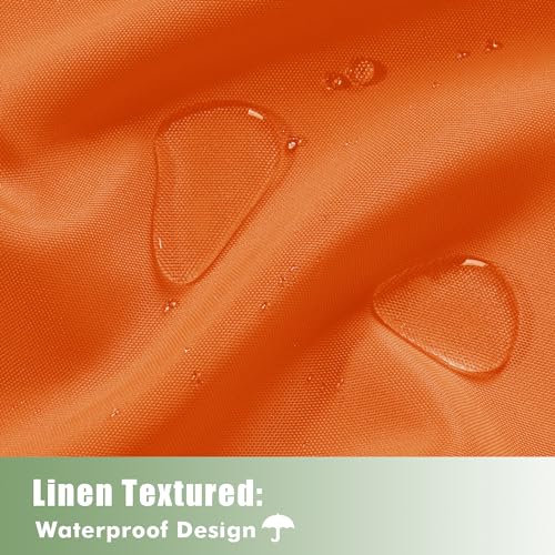 HolidayIdeas Outdoor Curtains for Patio Waterproof, 6 Panels - 54x95 Inches - Weatherproof Privacy Outsides Curtains for Cabana Porch Pergola, Sunlight & UV Blocking (Mecca Orange, Grommet Top) - Image 2