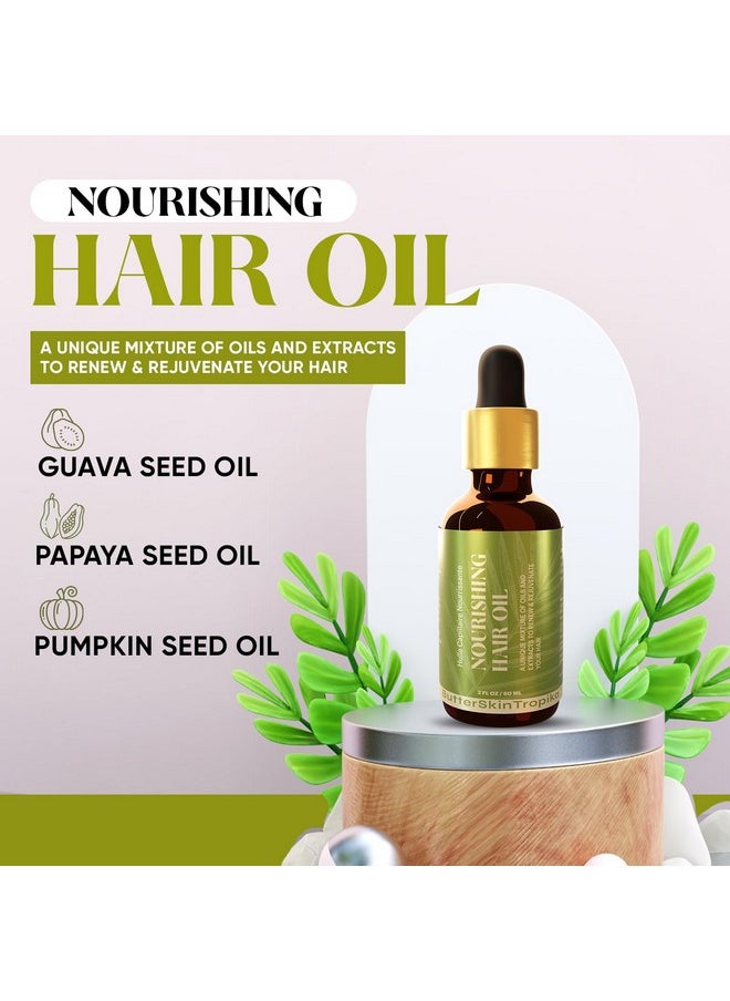 ButterSkinTropika Utterskintropika Nourishing Hair Oilpea Protein Papaya Guava Seed & Pumpkin Seed Oils Algae And More To Provide Optimal Nourishment For Damaged Or Dry Hair Condition Control Frizz Stimulate Follicles  - Image 3