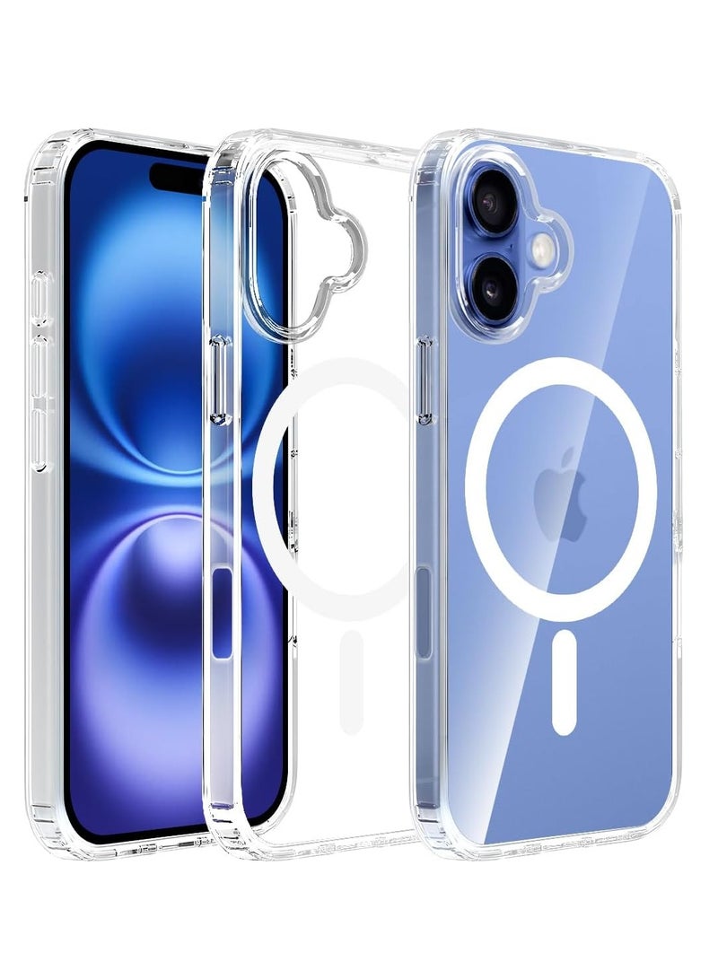 iPhone 16 Case Cover 6.1 inch Clear Magsafe Shockproof Anti-Scratch Slim Thin Magnetic Case for Apple iPhone 16 - Image 1
