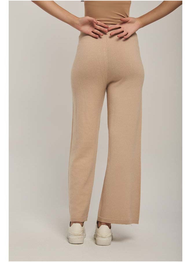 Dare - Fancy Wide Leg Flat Knit Pants - Image 1