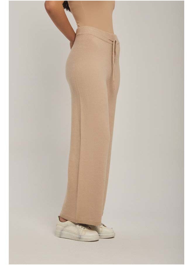 Dare - Fancy Wide Leg Flat Knit Pants - Image 1