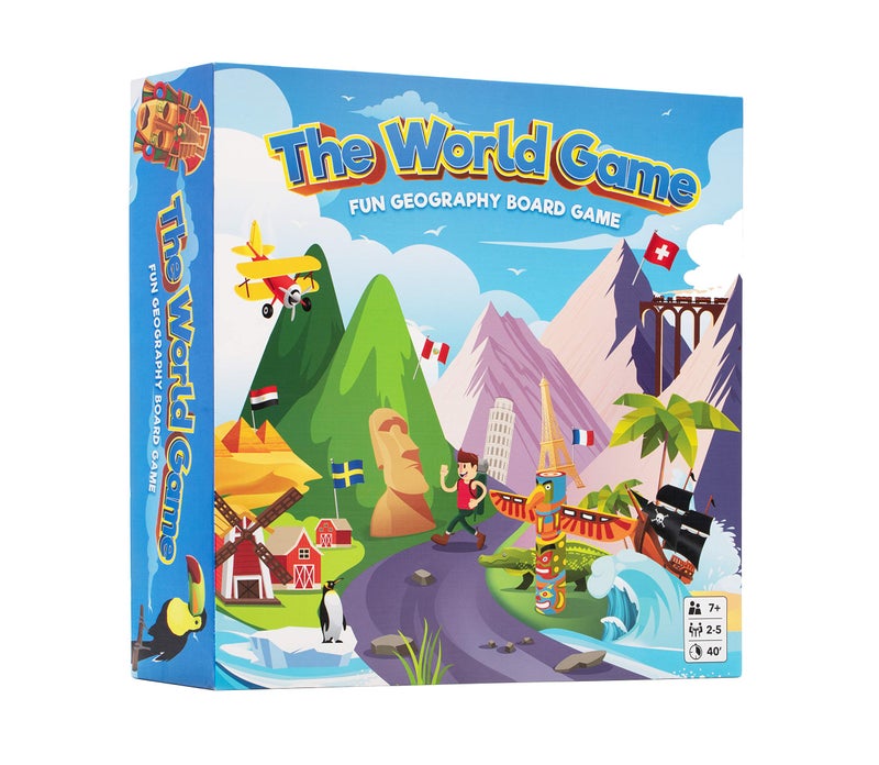 The World Game - Fun Geography Board Game - Educational Game for Kids & Adults - Cool Learning Gift Idea for Teenage Boys & Girls, 2-5 Players - Image 1