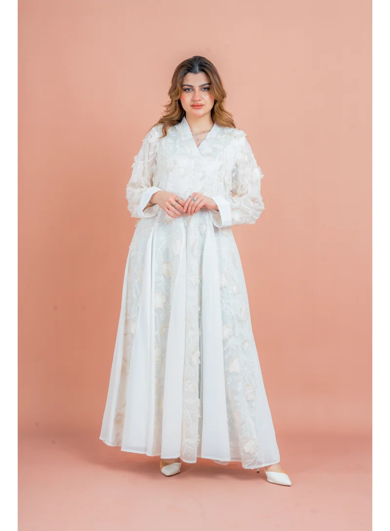 IKKXA Floral Aura Embroidered Jalabiya
