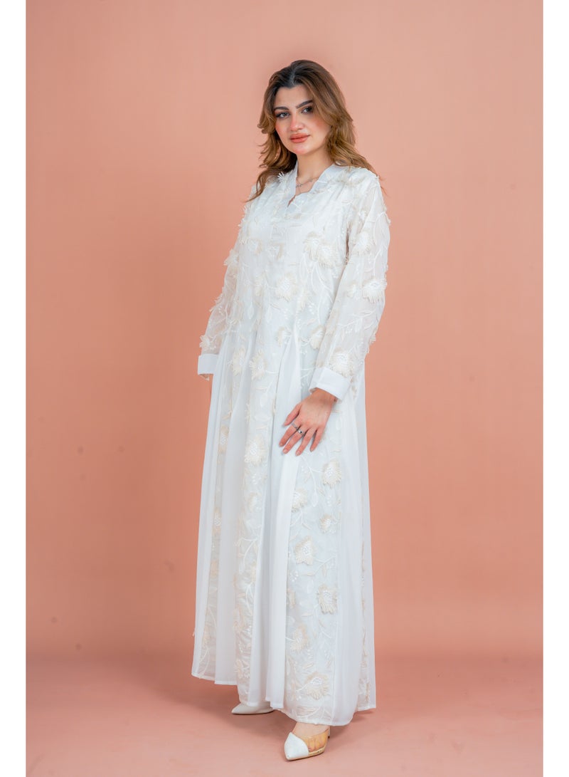 اكسا جلابية مطرزة بالزهور - Image 4