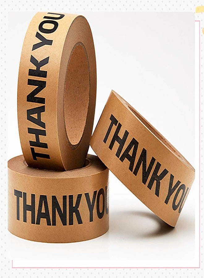 Arvakr Thank You Brown Paper Packing Tape, Designer Kraft Paper Tape for Small Business, Shipping Tapes for Sealing Boxes, Gifts, Thank You, 2" x 55 yd - Image 5
