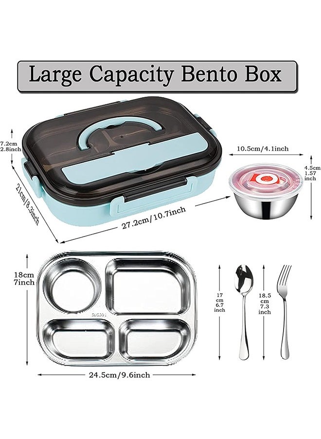 CityRiya-Long - Bento Box Lunch Box with Soup Bowl Thermal Insulation 304 Stainless Steel Bento Lunch Box with Lunch Bag 1500m Bento Box for Microwave, Dishwasher - Image 1