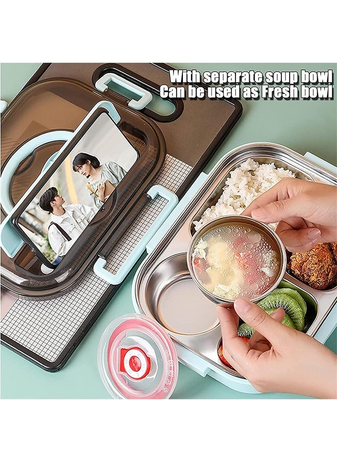 CityRiya-Long - Bento Box Lunch Box with Soup Bowl Thermal Insulation 304 Stainless Steel Bento Lunch Box with Lunch Bag 1500m Bento Box for Microwave, Dishwasher - Image 1