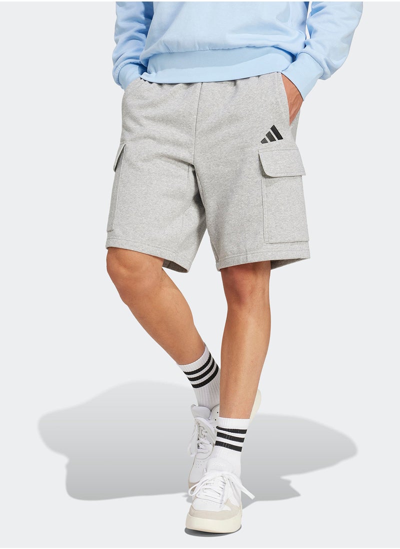Adidas - Essential Feel Cozy Fleece Cargo Shorts - Image 1