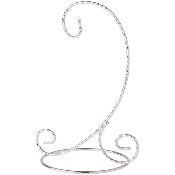 BARDS TWISTED SILVER ORNAMENT STAND SMALL 7 H X 5125 W X 5125 D