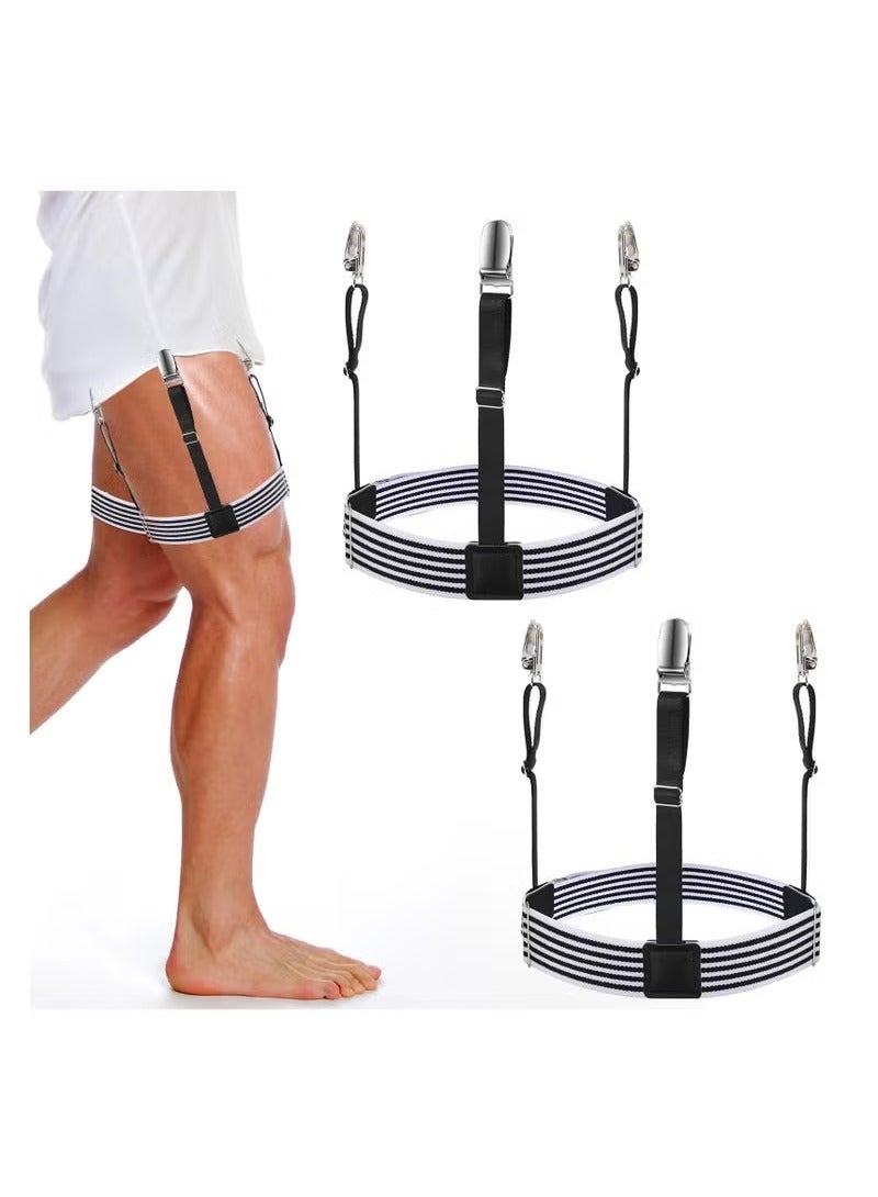 Mens Shirt Stays Shirt Holder Straps Non-slip Locking Clamps Clips - Image 1